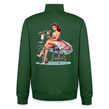 Femme Rockabilly Pina Colada Cadeau - Sweat zippé unisexe en coton bio Stanley/Stella - vert bouteille - Dos - AI Model Male 185 dark (185cm)