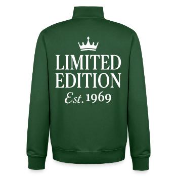 Limited Edition Est 1969 - Unisex Organic Zip Sweatshirt von Stanley/Stella - Flaschengrün - Hinten - AI Model Male 185 dark (185cm)