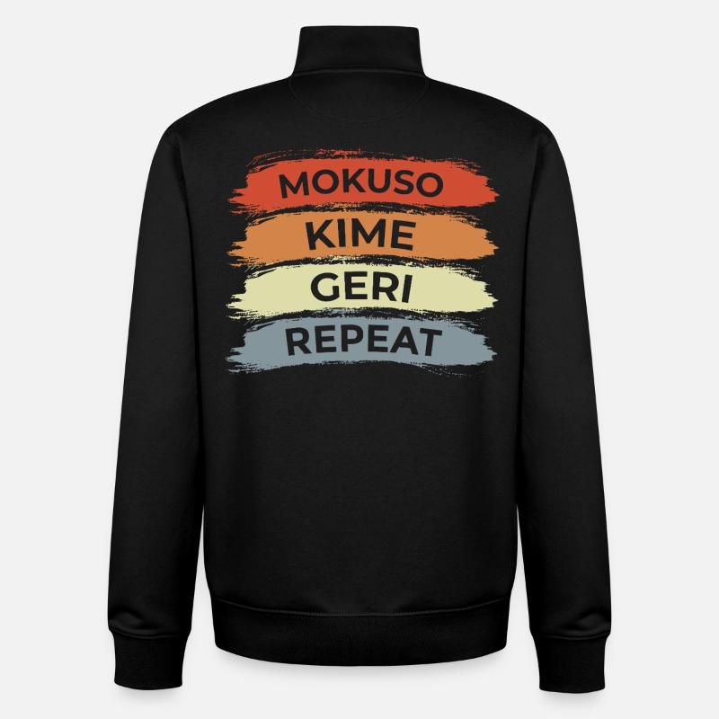 Karate Techniques - Unisex Organic Zip Sweatshirt by Stanley/Stella - black