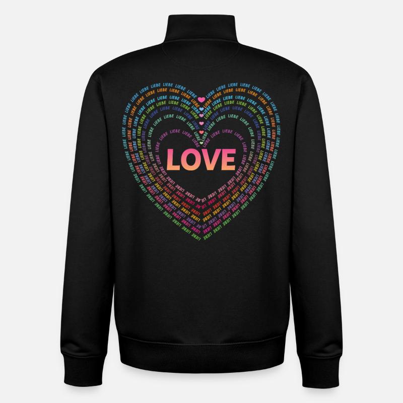 Liebe. - Unisex Organic Zip Sweatshirt von Stanley/Stella - Schwarz