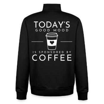 Kaffee Stimmung Die gute Laune von heute - Unisex Organic Zip Sweatshirt von Stanley/Stella - Schwarz - Hinten - AI Model Male 185 light (185cm)