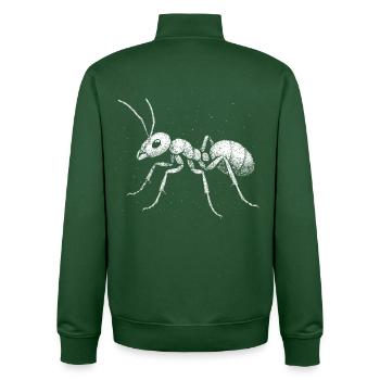 Ameise - Unisex Organic Zip Sweatshirt von Stanley/Stella - Flaschengrün - Hinten - AI Model Male 185 dark (185cm)