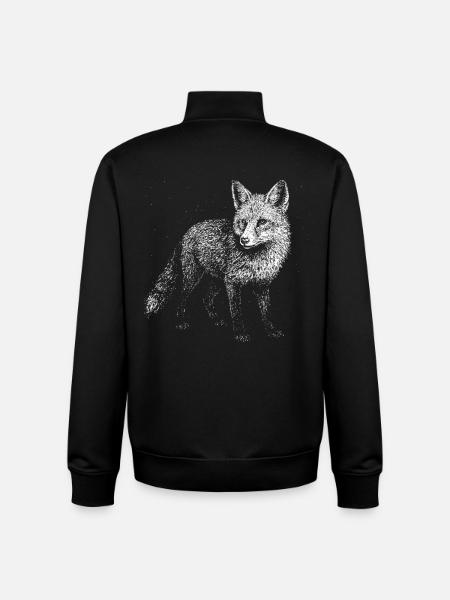 A fox - Unisex Organic Zip Sweatshirt by Stanley/Stella - black