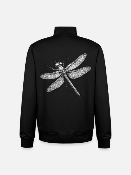Dragonfly - Unisex Organic Zip Sweatshirt by Stanley/Stella - black