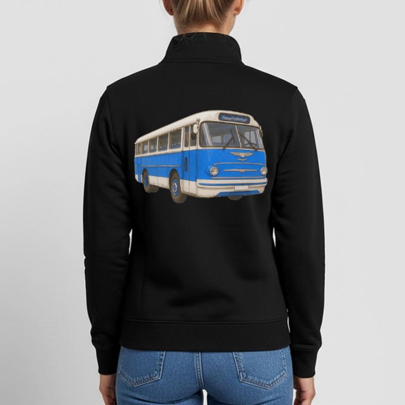 Old blue bus Unisex Organic Zip Sweatshirt by Stanley/Stella