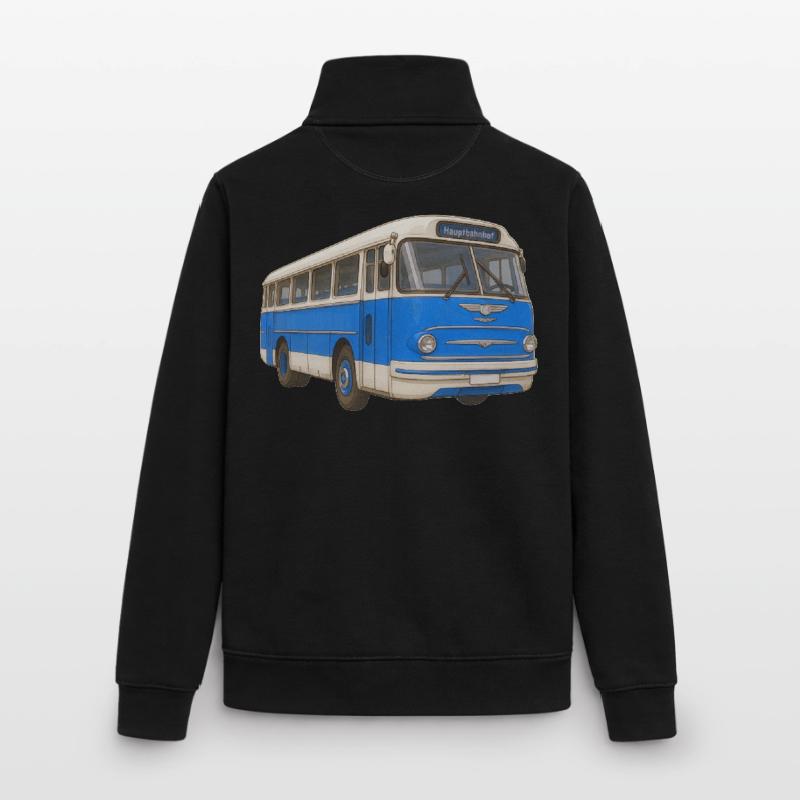 Old blue bus Unisex Organic Zip Sweatshirt by Stanley/Stella