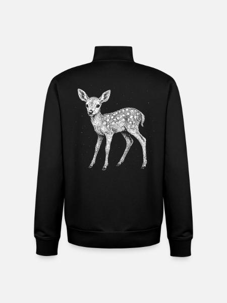 Faon - Sweat zippé unisexe en coton bio Stanley/Stella - noir