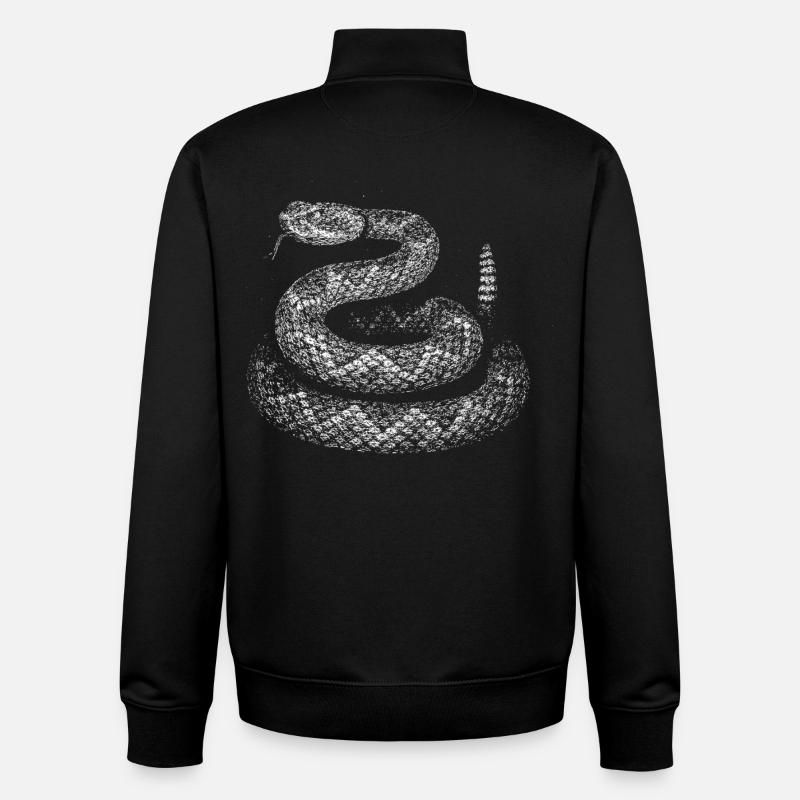 Snake - Unisex Organic Zip Sweatshirt by Stanley/Stella - black