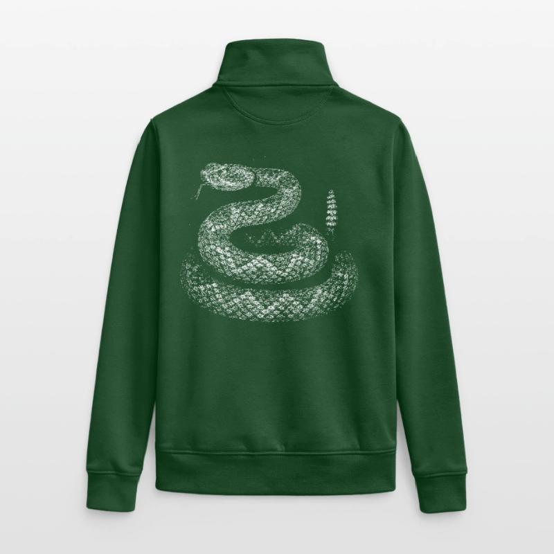 Snake Unisex Organic Zip Sweatshirt by Stanley/Stella