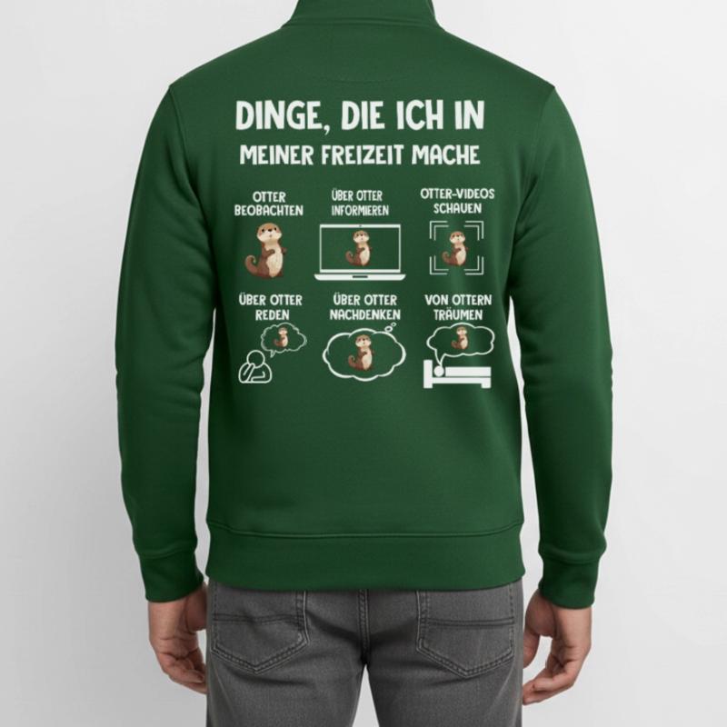 Dinge Die Ich In Meiner Freizeit Mache OTTER Unisex Organic Zip Sweatshirt von Stanley/Stella