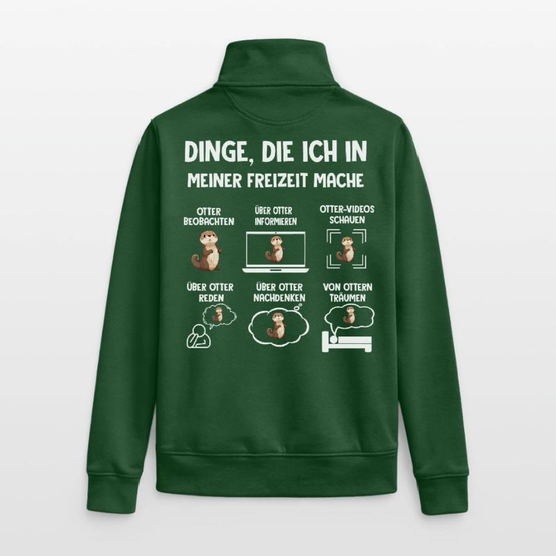 Dinge Die Ich In Meiner Freizeit Mache OTTER Unisex Organic Zip Sweatshirt von Stanley/Stella