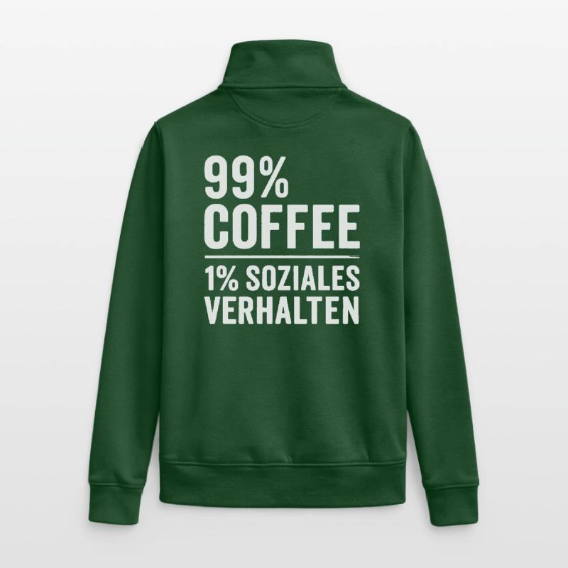 99 % Kaffee Unisex Organic Zip Sweatshirt von Stanley/Stella