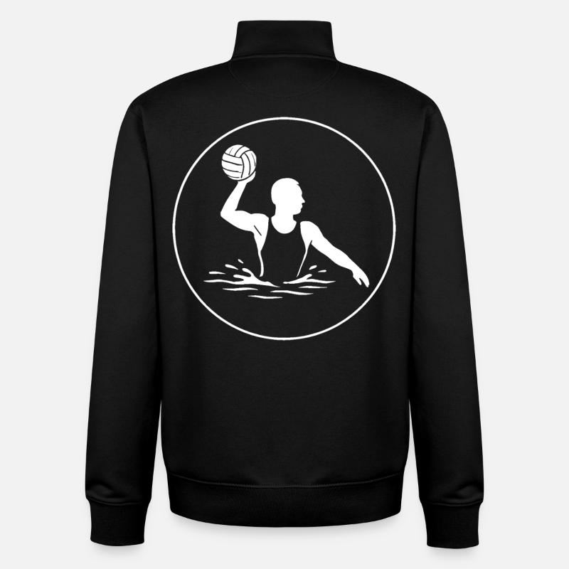 Puissance du water-polo - Sweat zippé unisexe en coton bio Stanley/Stella - noir