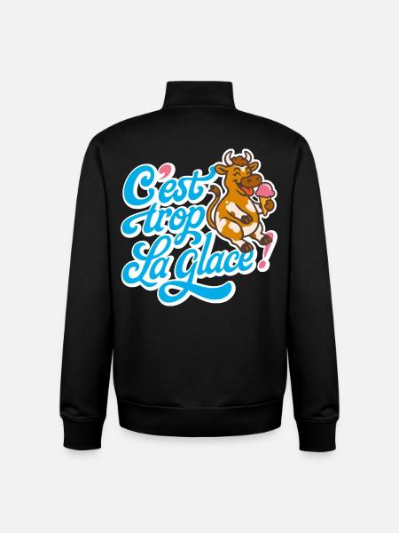 C'est trop la glace ! - Sweat zippé unisexe en coton bio Stanley/Stella - noir