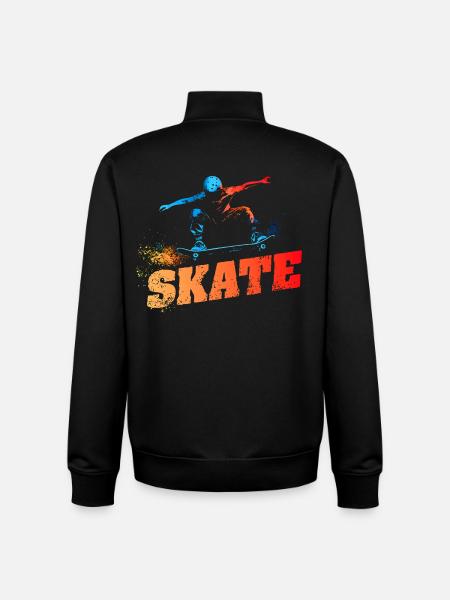 SKATE - Urban-Retro-Design - Unisex Organic Zip Sweatshirt von Stanley/Stella - Schwarz