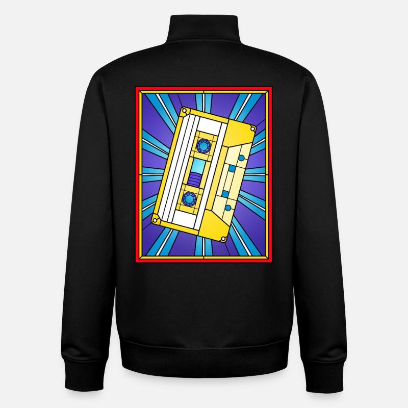Retro Kassette Pop Art Design - Unisex Organic Zip Sweatshirt von Stanley/Stella - Schwarz