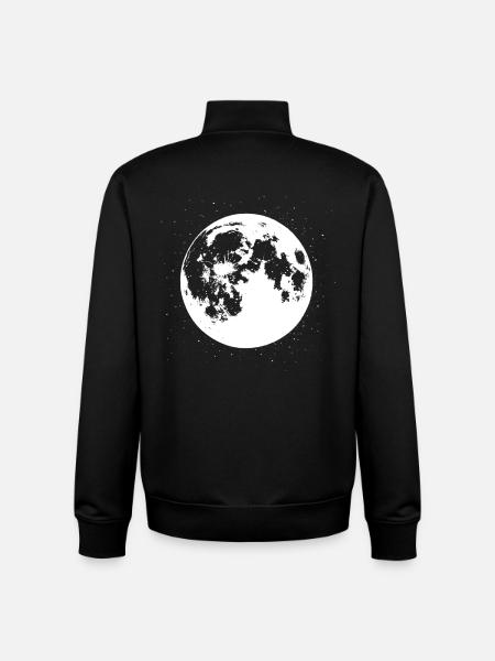 Full Moon Vibes - Unisex Organic Zip Sweatshirt by Stanley/Stella - black