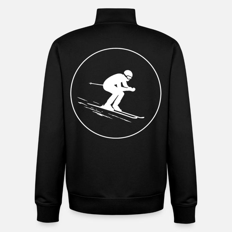 Piste im Blut - Unisex Organic Zip Sweatshirt von Stanley/Stella - Schwarz