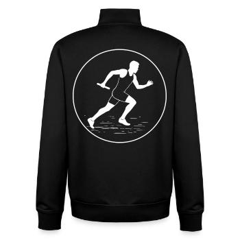 Stabübergabe im Sprint - Unisex Organic Zip Sweatshirt von Stanley/Stella - Schwarz - Hinten - AI Model Male 185 light (185cm)