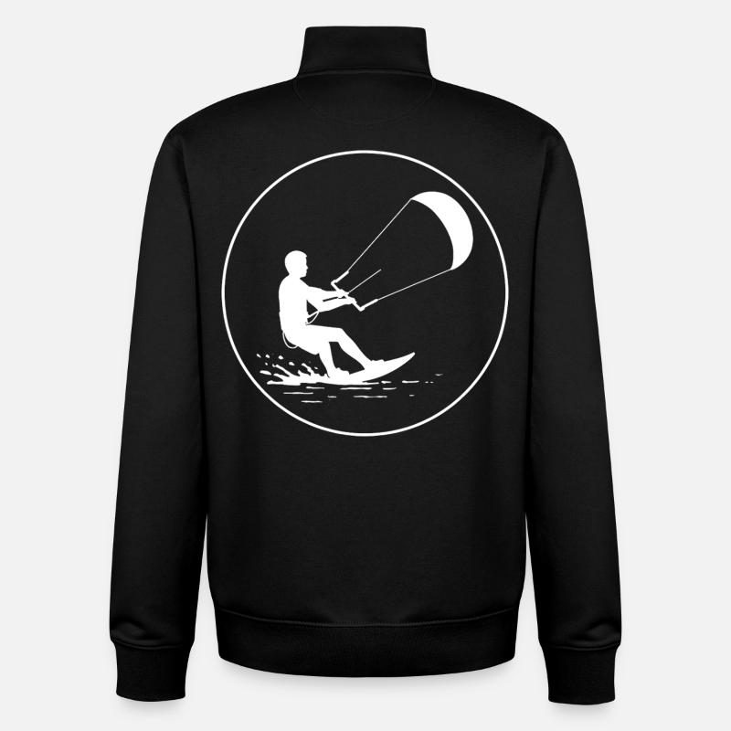 Wind under control - Unisex Organic Zip Sweatshirt by Stanley/Stella - black