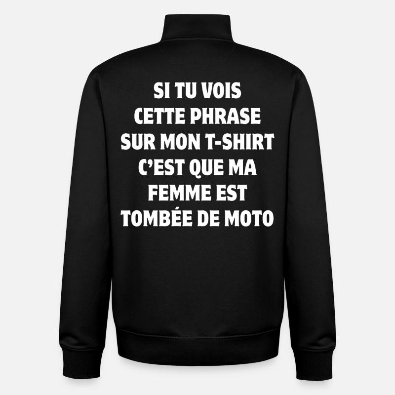 motorcycle, biker, biker, biker humor - Unisex Organic Zip Sweatshirt by Stanley/Stella - black