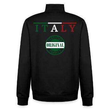 Italienischer Stolz, Flagge von Italien - Unisex Organic Zip Sweatshirt von Stanley/Stella - Schwarz - Hinten - AI Model Male 185 light (185cm)