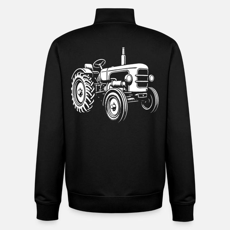 Puissance sur le terrain - Sweat zippé unisexe en coton bio Stanley/Stella - noir