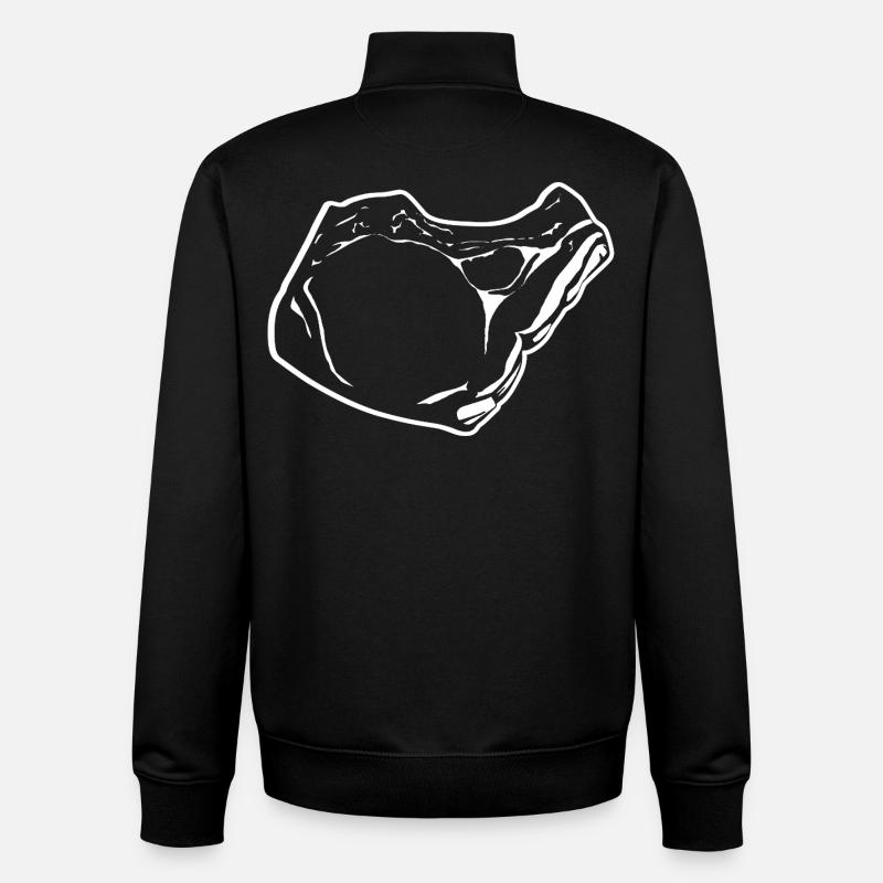 Steak Skizze - Unisex Organic Zip Sweatshirt von Stanley/Stella - Schwarz