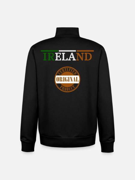 Flag of Ireland, Irish Pride - Unisex Organic Zip Sweatshirt by Stanley/Stella - black