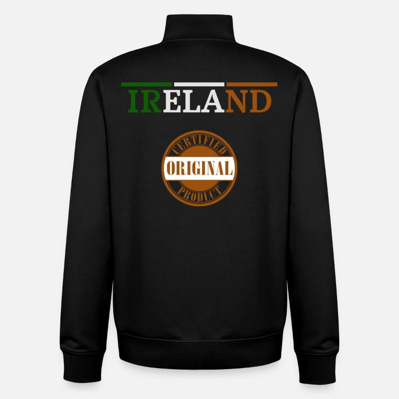 Drapeau de l’Irlande, Irish Pride - Sweat zippé unisexe en coton bio Stanley/Stella - noir