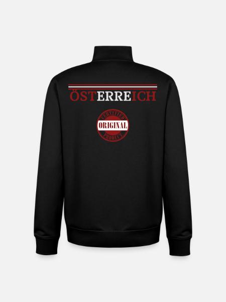 Austrian pride, flag of Austria - Unisex Organic Zip Sweatshirt by Stanley/Stella - black