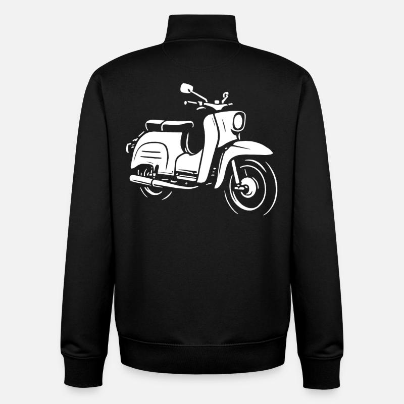 Two-stroke legend - Unisex Organic Zip Sweatshirt by Stanley/Stella - black