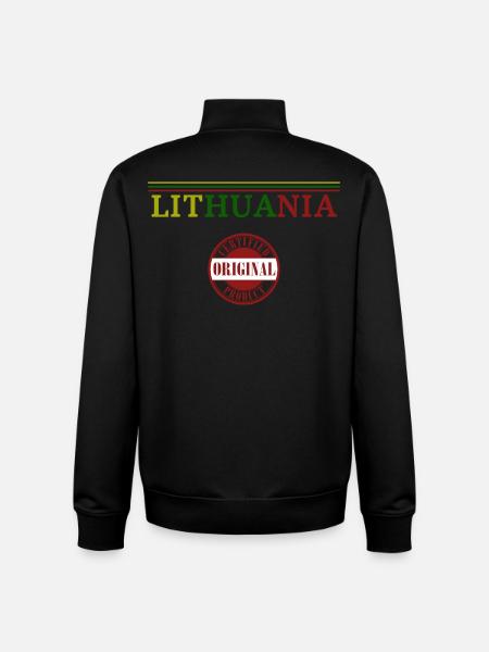 Lithuanian pride, I love Lithuania - Unisex Organic Zip Sweatshirt by Stanley/Stella - black
