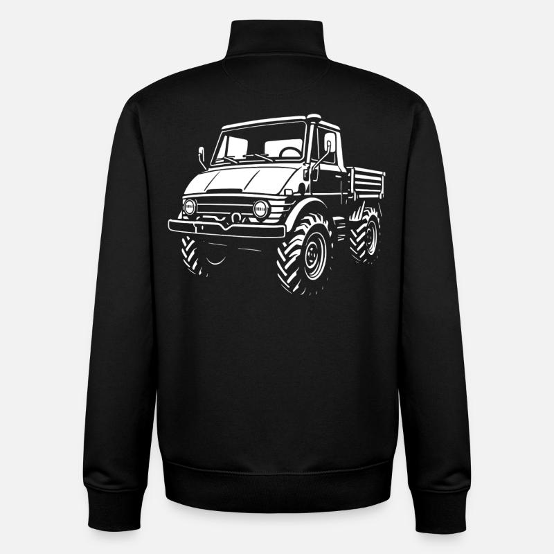 Puissance avec un statut culte - Sweat zippé unisexe en coton bio Stanley/Stella - noir