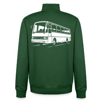 Klassiker der Straße - Unisex Organic Zip Sweatshirt von Stanley/Stella - Flaschengrün - Hinten - AI Model Male 185 dark (185cm)