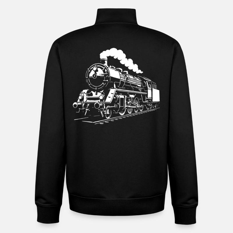 Temps de vapeur - Sweat zippé unisexe en coton bio Stanley/Stella - noir