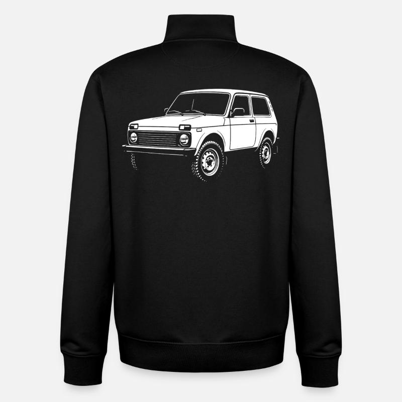 Légende du terrain - Sweat zippé unisexe en coton bio Stanley/Stella - noir