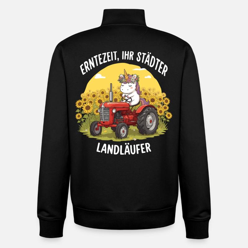 Harvest Time Landläufer - Sweat zippé unisexe en coton bio Stanley/Stella - noir