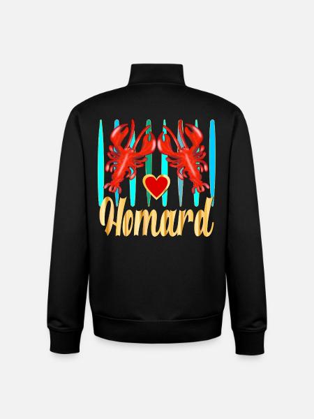 Homard - Sweat zippé unisexe en coton bio Stanley/Stella - noir