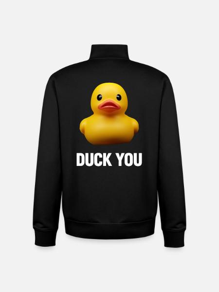 Canard ou - Sweat zippé unisexe en coton bio Stanley/Stella - noir