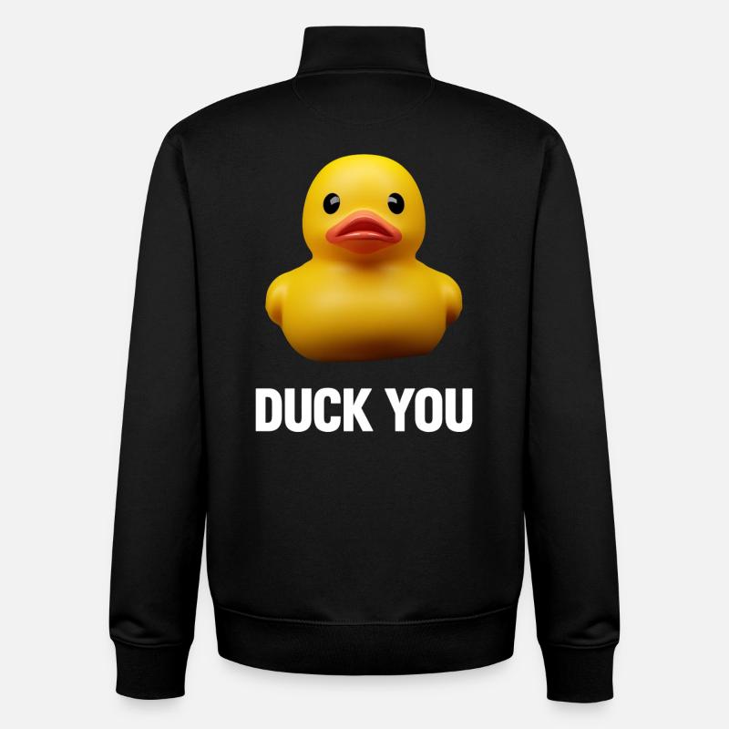Duck ou - Unisex Organic Zip Sweatshirt von Stanley/Stella - Schwarz