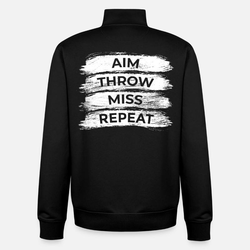 Techniques de fléchettes - Sweat zippé unisexe en coton bio Stanley/Stella - noir