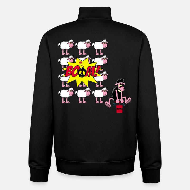 The black sheep strikes again - Unisex Organic Zip Sweatshirt by Stanley/Stella - black