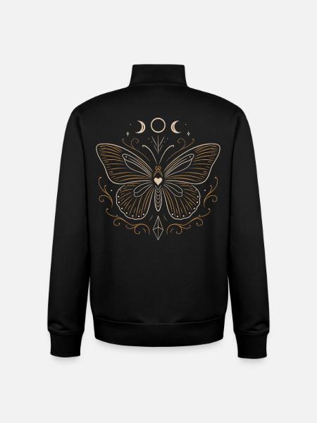 Mystic Butterfly - Midsummer Magic - Unisex Organic Zip Sweatshirt by Stanley/Stella - black