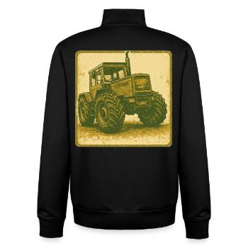 Field biter - Unisex Organic Zip Sweatshirt by Stanley/Stella - black - Back - AI Model Male 185 light (185cm)