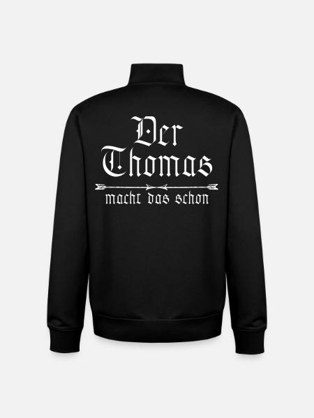 Thomas is already doing it - Unisex Organic Zip Sweatshirt by Stanley/Stella - black
