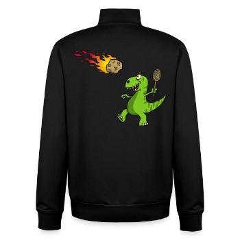 Rücksendung an den Absender - Unisex Organic Zip Sweatshirt von Stanley/Stella - Schwarz - Hinten - AI Model Male 185 light (185cm)