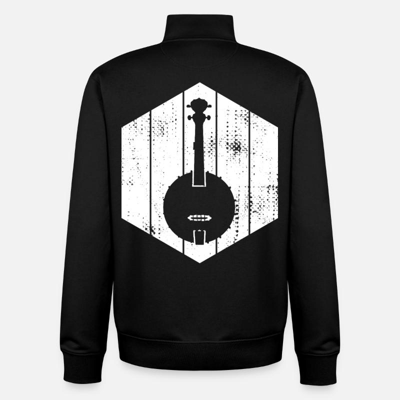 Banjo - Sweat zippé unisexe en coton bio Stanley/Stella - noir