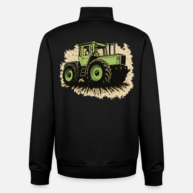Tractor - Unisex Organic Zip Sweatshirt by Stanley/Stella - black