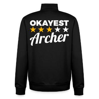 Durchschnittlicher Bogensportler - Unisex Organic Zip Sweatshirt von Stanley/Stella - Schwarz - Hinten - AI Model Male 185 light (185cm)